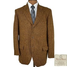 Harris Tweed Blazer Made In Canada Copper Scottish Wool Size 44 Reg Mens... - £79.42 GBP