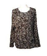 Rafaella Long Sleeve Top Leopard Print Blouse Pullover XL - €15,13 EUR