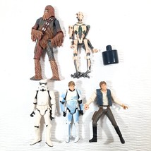 Star Wars set 4 General Grievous Chewbacca Han Solo Luke Skywalker Stormtrooper - £13.11 GBP