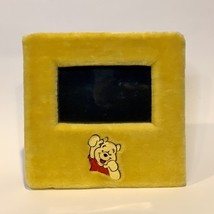 Winnie Pooh Plush Picture Frame Fluffy Furry Fuzzy Yellow Disney Fits 4x6 Photo - £11.75 GBP