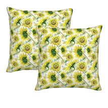 Decorative Sunflower throw pillow cover floral pillow cases square 18X18... - £12.63 GBP