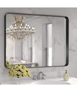 The Loaao 40X32 Inch Black Metal Framed Bathroom Mirror For Wall, Matte ... - £204.42 GBP