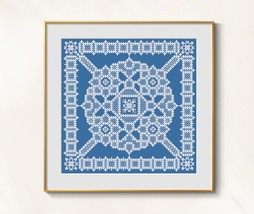 Freya Hardanger embroidery Lace cross stitch blackwork pattern pdf  - $9.39