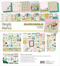 Simple Stories Collector&#39;s Essential Kit 12&quot;X12&quot;-Flea Market - £49.63 GBP