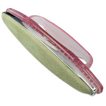 5&quot; Professional Pink Chamois Nail Buffer With Handle And Removable Cover - £11.98 GBP
