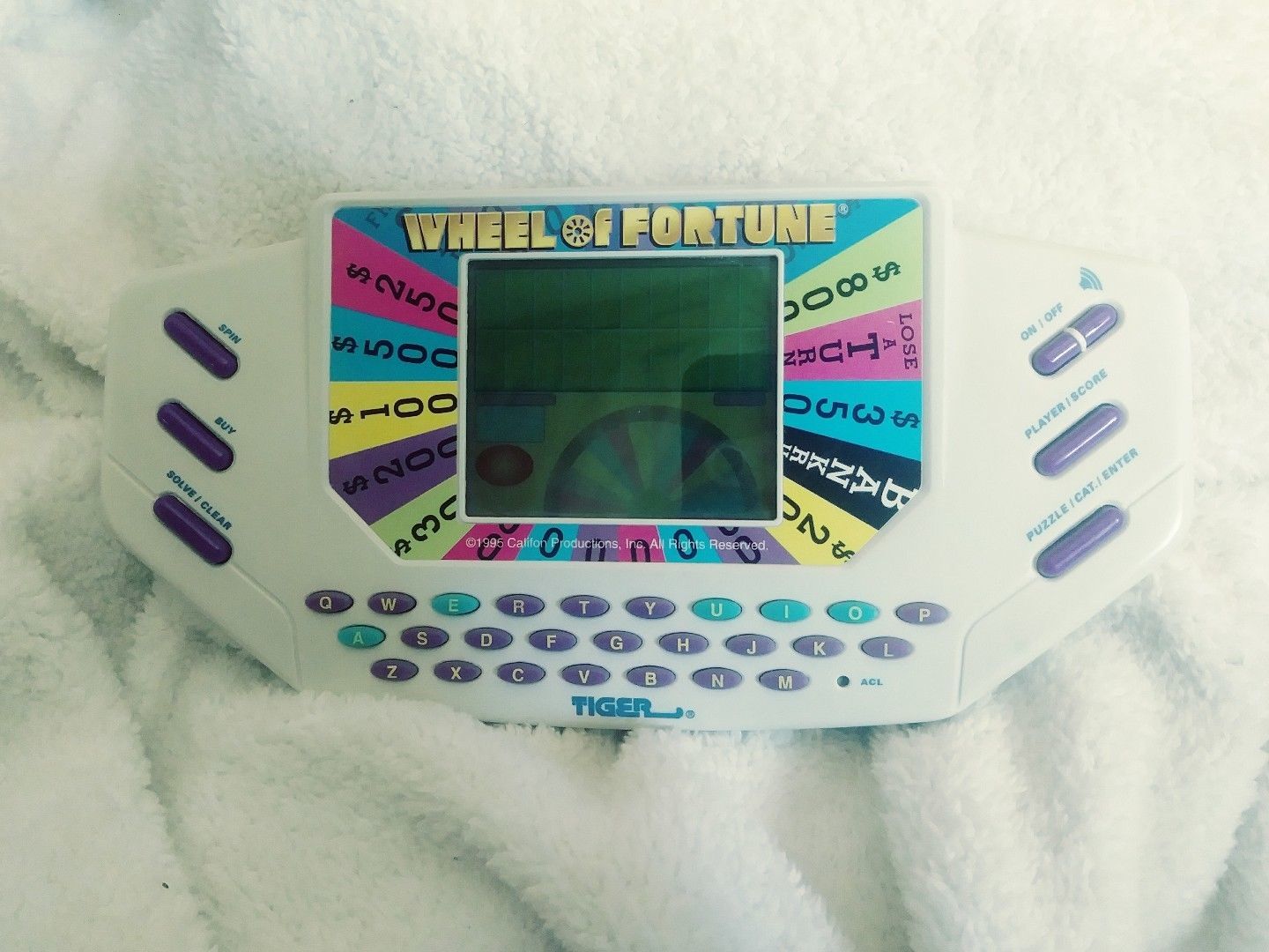 WHEEL OF FORTUNE HANDHELD GAME & CARTRIDGE TIGER Electronics Tested & Works - $120.99