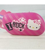 Hello Kitty Sanrio Contact Lens Hard Shell Hinged Case I Rock Pink w Mir... - $24.24