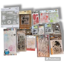 15 Piece Stamp+ Stencils Lot - All New, Martha Stewart, Jim Holtz, Recollections - £35.23 GBP