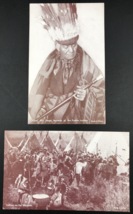 2 VTG Exhibit Supply Arcade Card Chief San Diego Naranjo Pueblo Indians Warpath - £10.59 GBP