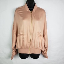 Silence Noise Womens Jacket Small Pink Eve Dolman Sleeve Oversized Zip Flaw - £18.52 GBP