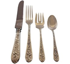 Corsage by Stieff Sterling Silver Flatware Set Service 30 pieces Repouss... - £1,391.67 GBP