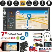 7&quot; Car MP5 Player 2 DIN Wireless Touch Screen Stereo Radio with Camera R... - $79.99