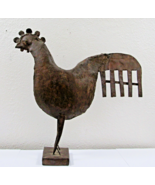 1940&#39;s French Folk Art Welded Sheet Iron 21&quot; Tall Chicken Sculpture - €309,80 EUR