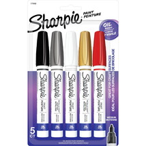 Sharpie Oil Based Paint Marker, Assorted Colors, Pack of 5 - $16.81