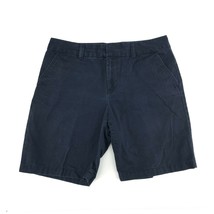 Tommy Hilfiger Women&#39;s Mid Calf Bermuda Shorts Size 8 Navy Blue 100% Cotton Zip - £17.75 GBP