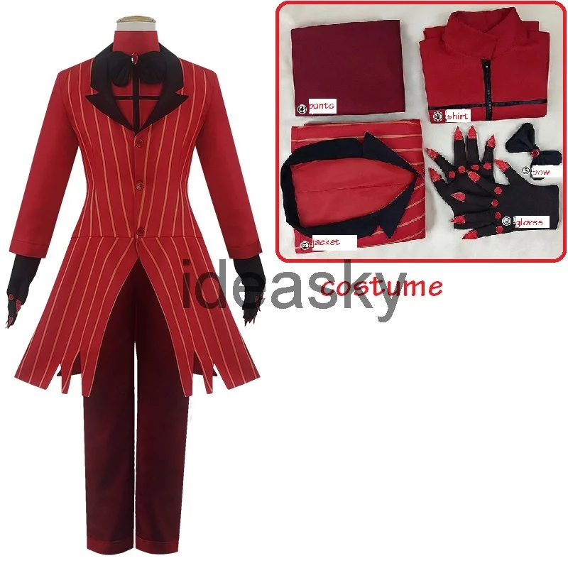  Hazbin Cosplay Hotel ALASTOR Uniform Cosplay Men   Costume Full Set Jacket Pant - £130.99 GBP
