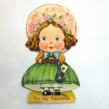 Vintage Valentine Card Mechanical Google Eyes Girl Moving Eyes Germany 1... - £23.91 GBP