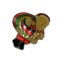 Vintage Santa Claus Enameled Metal Pin Christmas Rainbow Retro 1.5&quot; - $10.00