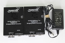 Transition Networks Stand-Alone 10/100/1000 Ethernet Media Converter Lot... - $37.39