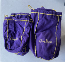 Lot of 26 Crown Royal Purple Bags (12) 12&quot; + (14) 9&quot;  Purple Gold Drawst... - $24.74