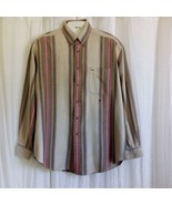 Vintage Tommy Hilfiger Crest Colorful Striped Shirt Cotton Button Up Col... - $98.93 CAD