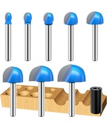 Cove Box Router Bit Set Solid Carbide Double Flute Core Box, Half Round ... - $37.94