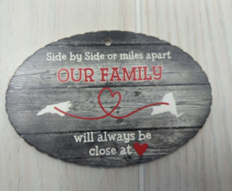 Christmas Ornament Family NC to NY Close at heart rustic wood look - $4.79