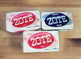3 pack Zote Pink Soap 7oz each 1 Bar 90% Whole Catfish Bait Safe for Del... - $11.05
