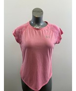 Under Armour Run Women&#39;s Fitted Athletic Top Size Large Pink Back Keyhol... - $7.92