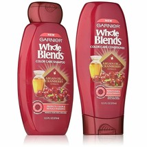 2 PACK GARNIER WHOLE BLENDS COLOR CARE SHAMPOO &amp; CONDITIONER WITH ARGAN ... - £15.55 GBP