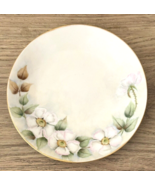 Hand Painted, White , Floral, Plate 6&quot; Gotham Austria, signed Dutton - $220.51 MXN