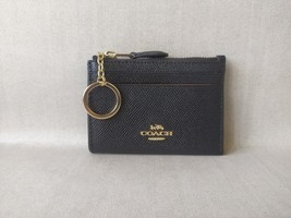 Coach Mini Skinny ID zip Card Case in cross grain Leather FREE Shipping ... - $68.41