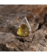925 Sterling Silver Citrine Shadow Adjustable Ring - £125.90 GBP