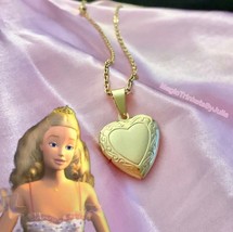 Barbie Necklace Nutcracker Princess Clara Sugar Plum Fairy Heart Locket Necklace - £30.50 GBP