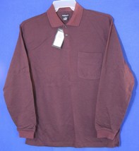 Van Heusen - Easy Care Medium Long Sleeve Polo Shirt Burgundy/Multi - £20.10 GBP