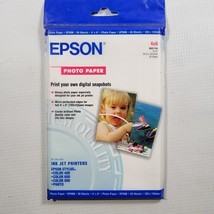 Genuine Epson Photo Quality Glossy Paper 20 Sheets 4”X 6” New Sealed S04... - $4.99