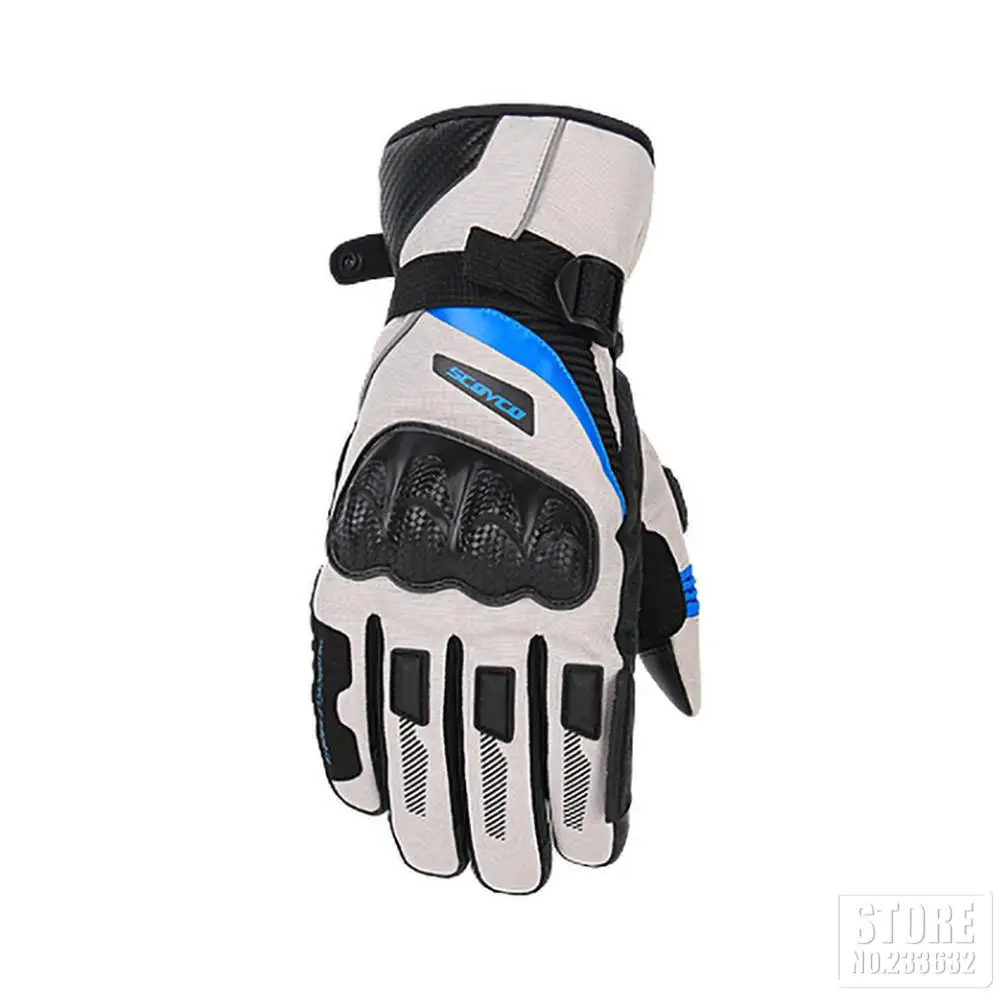 SCOYCO Waterproof Motorcycle Gloves Leather Moto Gloves Touch Screen Motocross G - £242.07 GBP