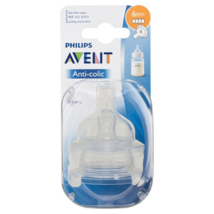 Avent Teat Silicone 6M+ Fast Flow 2 Pack - $79.81