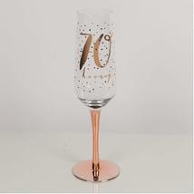 Widdop and Co Hotchpotch Luxury Champagne Prosecco Flute Glass Rose Gold Stem 70 - £12.62 GBP