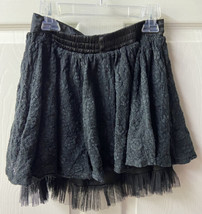 Disney  Skirt Juniors Medium Black Knit Flare Lined Witchycore Gothcore - $4.90