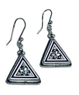 Vintage Sterling silver Ablone Dangle Earrings - $100.02 CAD