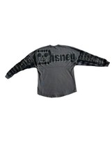 Walt Disney World Black Spirit Jersey Small Tshirt Mickey Mouse Spellout Texture - £38.89 GBP
