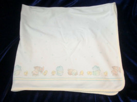 carters vintage baby blanket numbers animal parade elephant puppy chicks yellow - £15.21 GBP