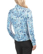 NWT STELLA PARKER ARUBA Blue Navy Green Long Sleeve Mock Golf Shirt S M L XL image 2