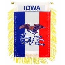 Iowa State Flag Mini Banner 3&quot; x 5&quot; - £9.34 GBP