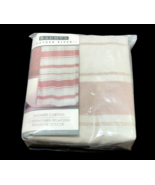 Bacova Kayden Blush Shower Curtain 70" x 72" Pink Ivory Striped - $19.80