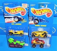Hot Wheels Mid 1990s Lot of 4 Double Demon Pipe Jammer Treadator Gulch S... - £11.94 GBP