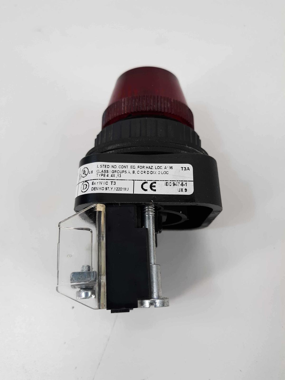 Allen-Bradley 800H-QR10G SER.F Red Pilot Light - $39.00