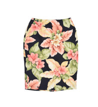 Dana Buchman Floral Silk Skirt Womens 4 Pencil Midi A Line Zip Lined Formal - £25.47 GBP