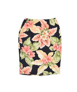 Dana Buchman Floral Silk Skirt Womens 4 Pencil Midi A Line Zip Lined Formal - £24.29 GBP